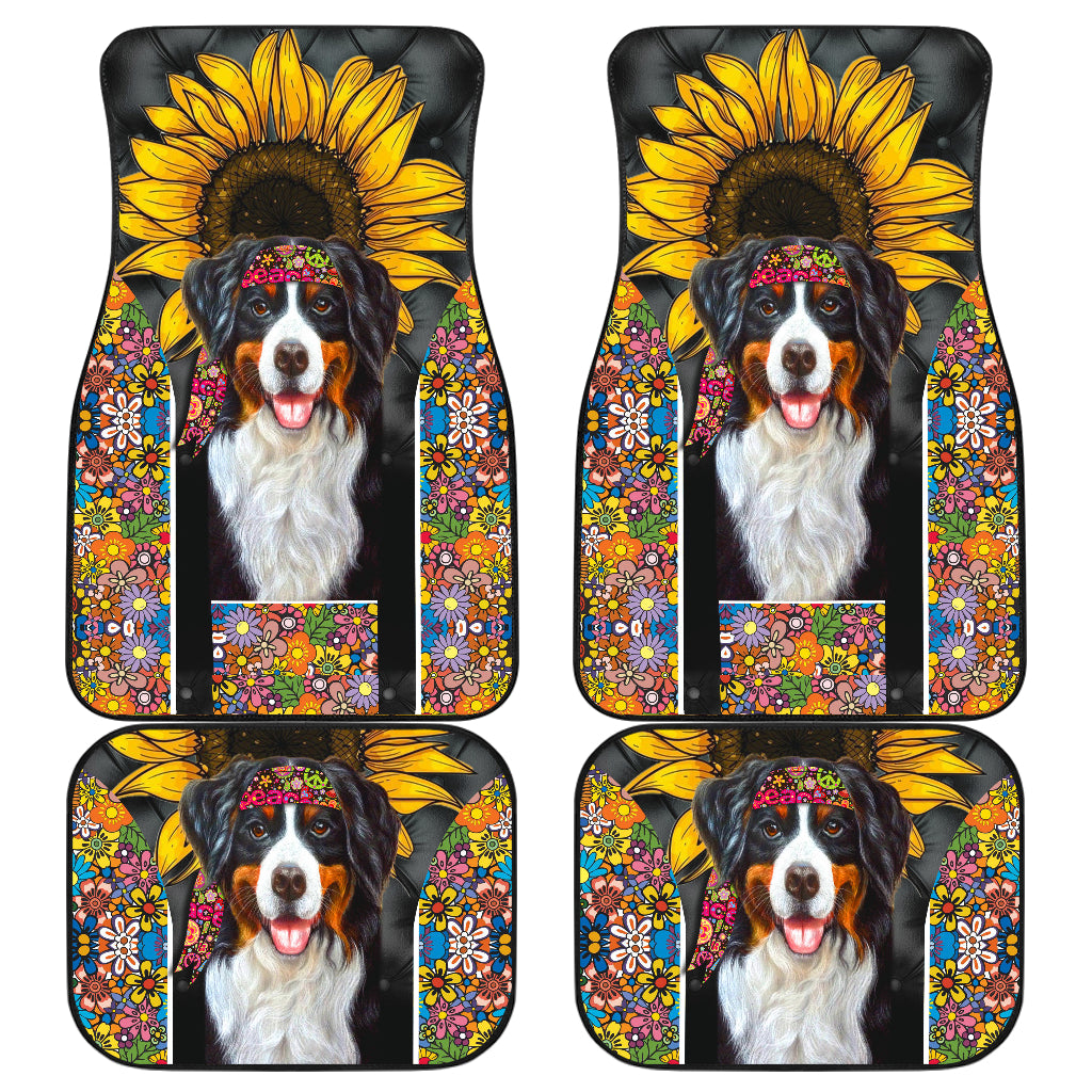 Bernese Mountain Dog Sunflower Car Accessories - Floor Mats