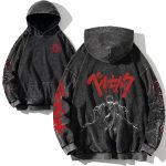 Berserk Guts Anime Inspired Graphic Hoodie Vintage Style