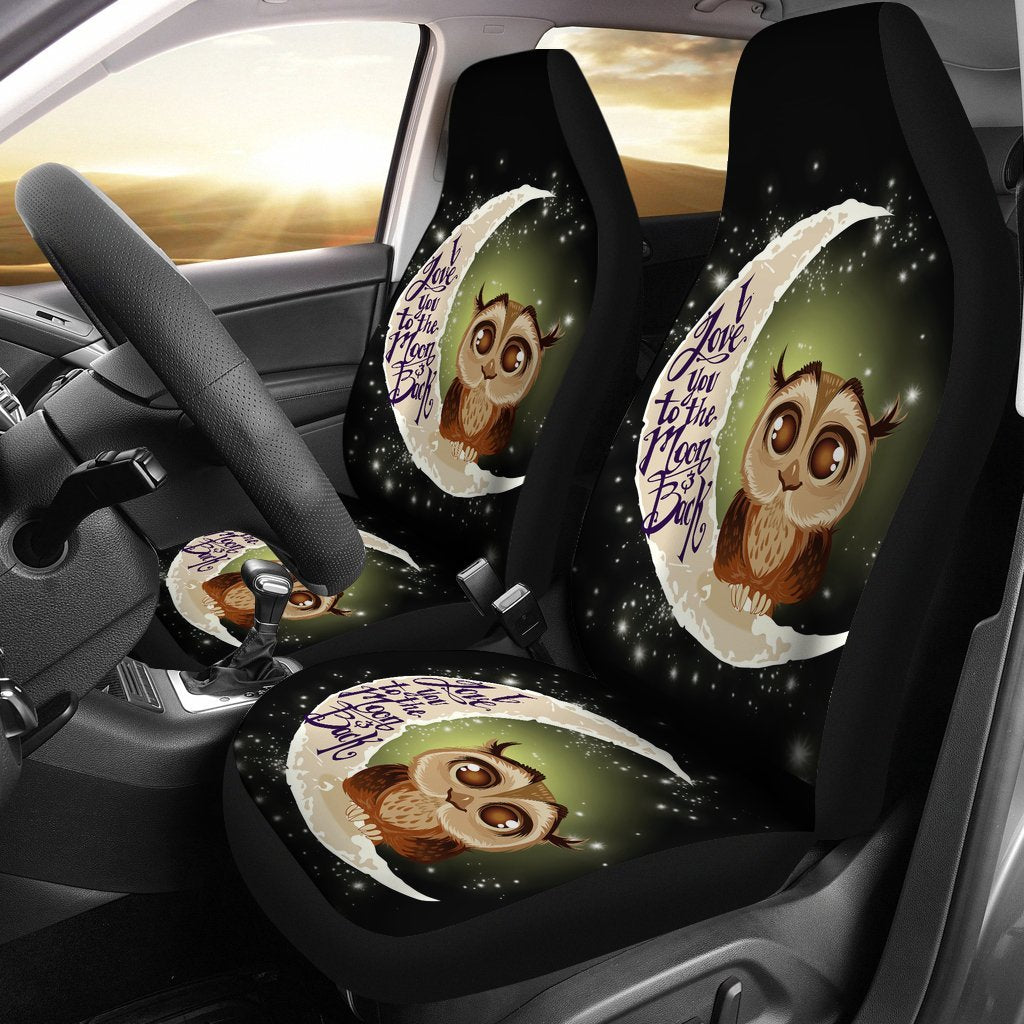Cute Owl Custom Car Seat Covers Decor Protector - Premium Quality