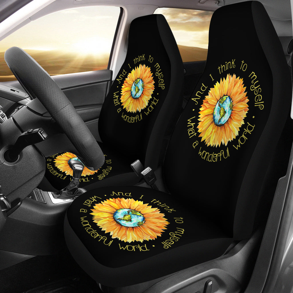 Premium Custom Car Seat Covers Decor Protector - Best Sunflowers