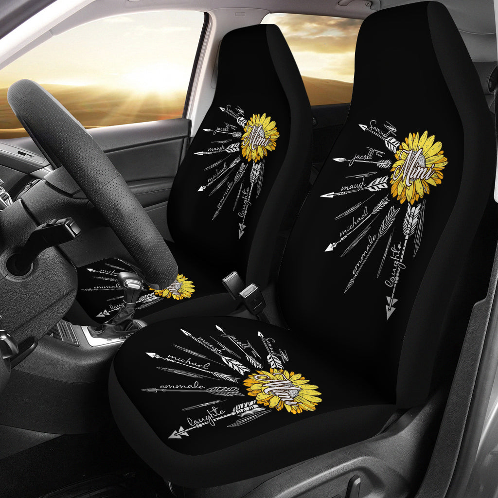 Sunflowers Art Premium Custom Car Seat Covers Protector Decor