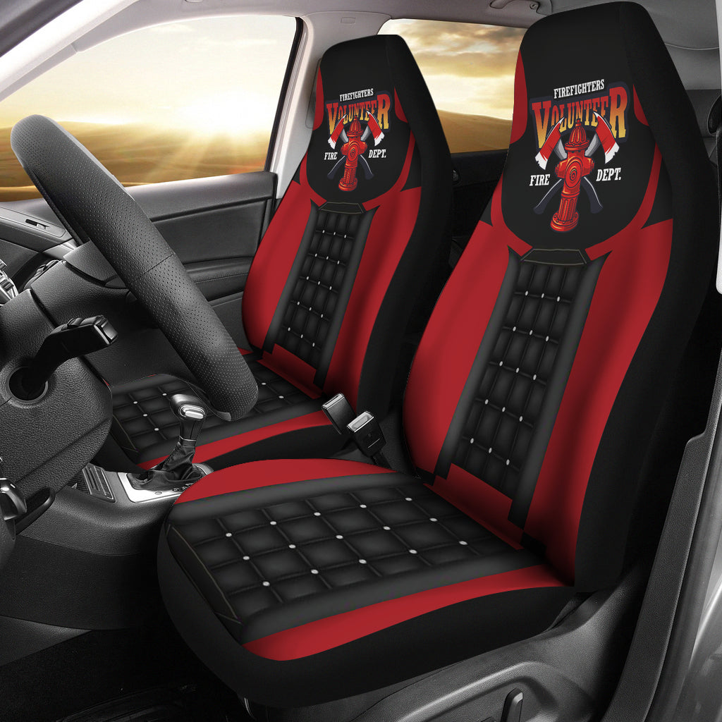 US Fire Fighter 5 Premium Custom Car Seat Covers Decor Protector