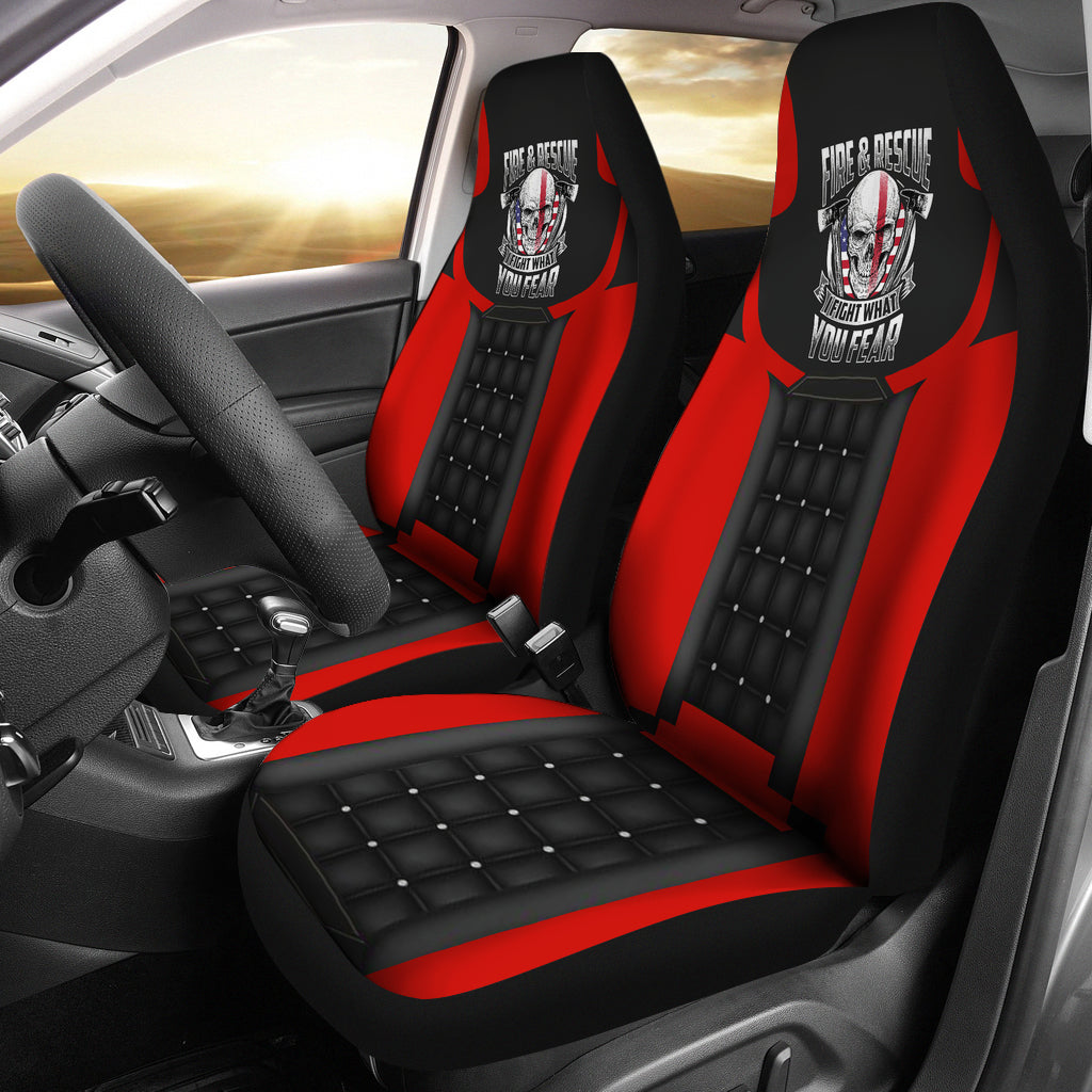 Premium Custom Car Seat Covers Decor Protector - Best US Fire Fighter