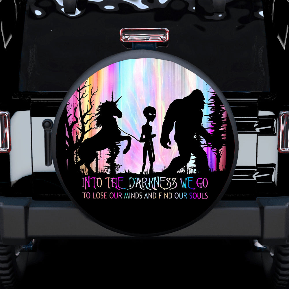 Bigfoot Alien Unicorn Jeep Spare Tire Covers - Gift for Campers