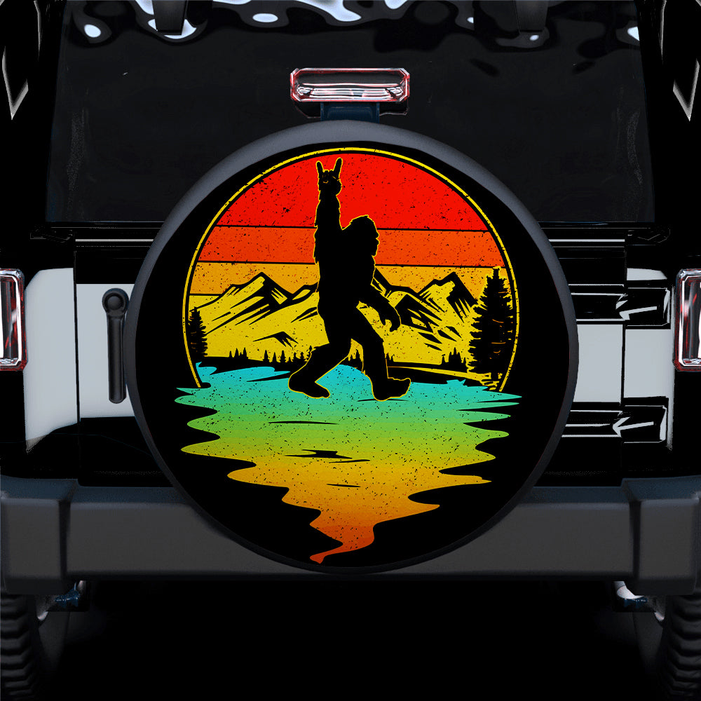 Bigfoot Sasquatch Jeep Car Spare Tire Covers for Campers Vintage Gift