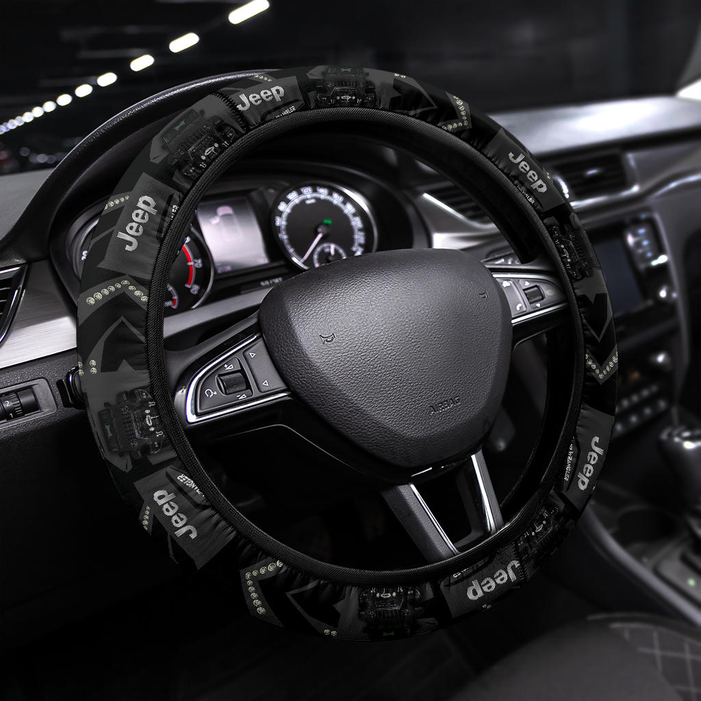 Black Steering Wheel Cover for Jeep Cars - Durable Protection