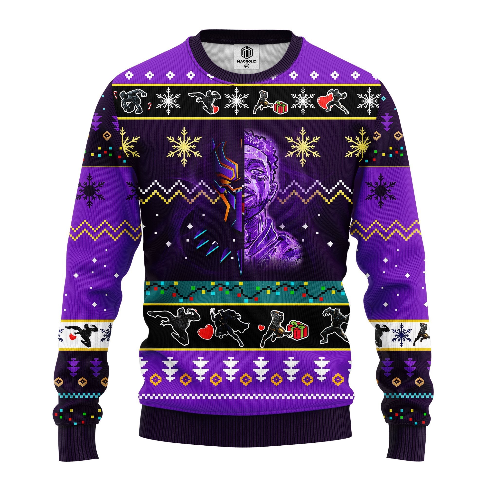 Black Panther Ugly Christmas Sweater - Amazing Thanksgiving Gift Idea