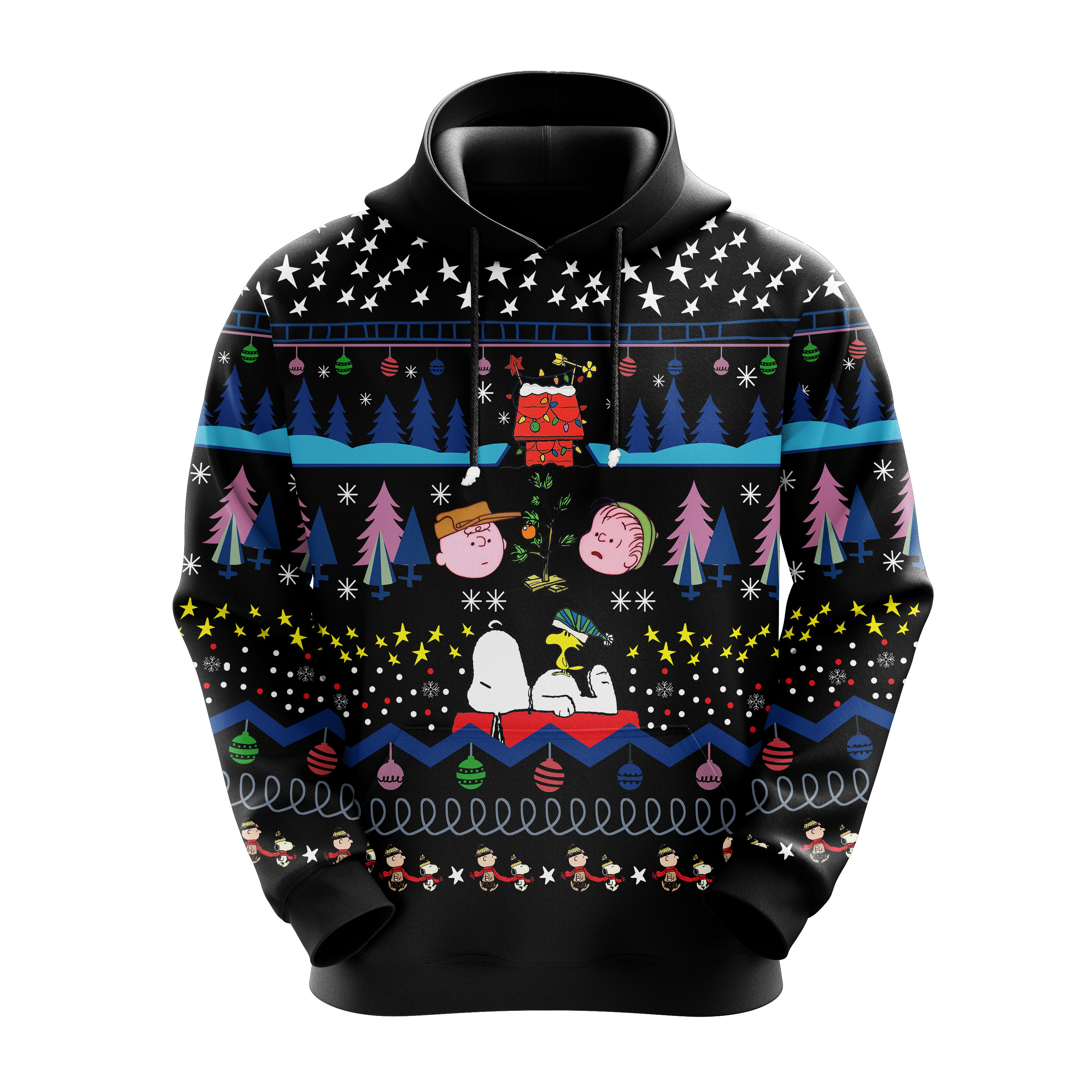 Snoopy Black Christmas Hoodie Perfect Gift for Holiday Celebrations
