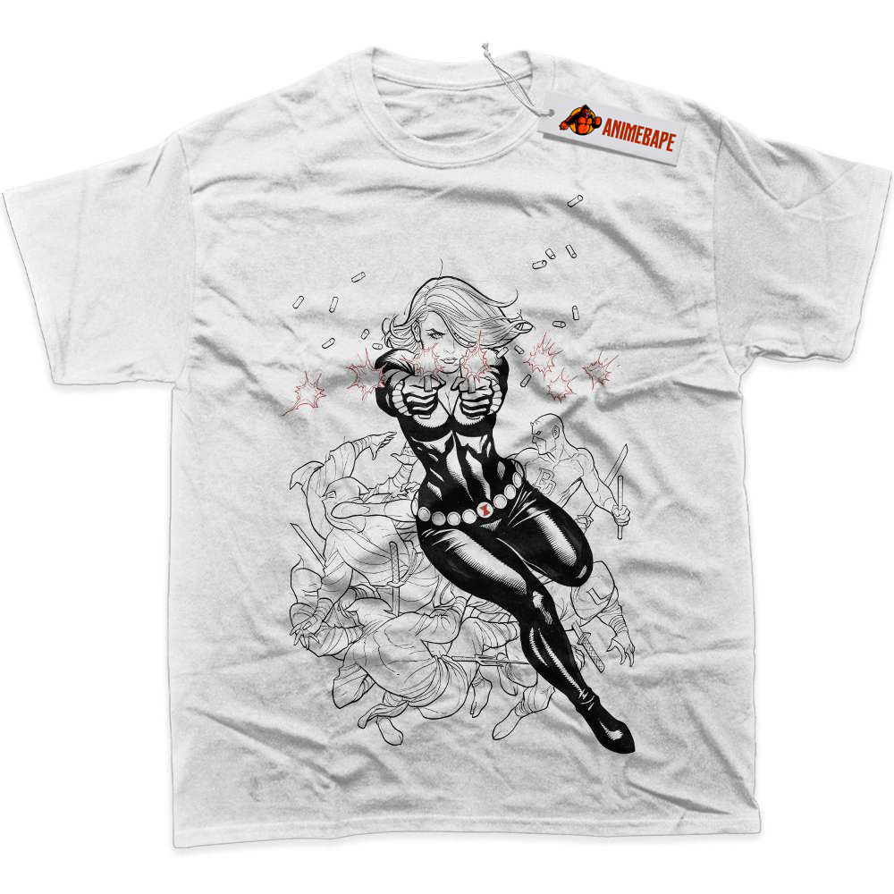 Black Widow Daredevil Graphic Tee, Marvel Comics Shirt for Fans