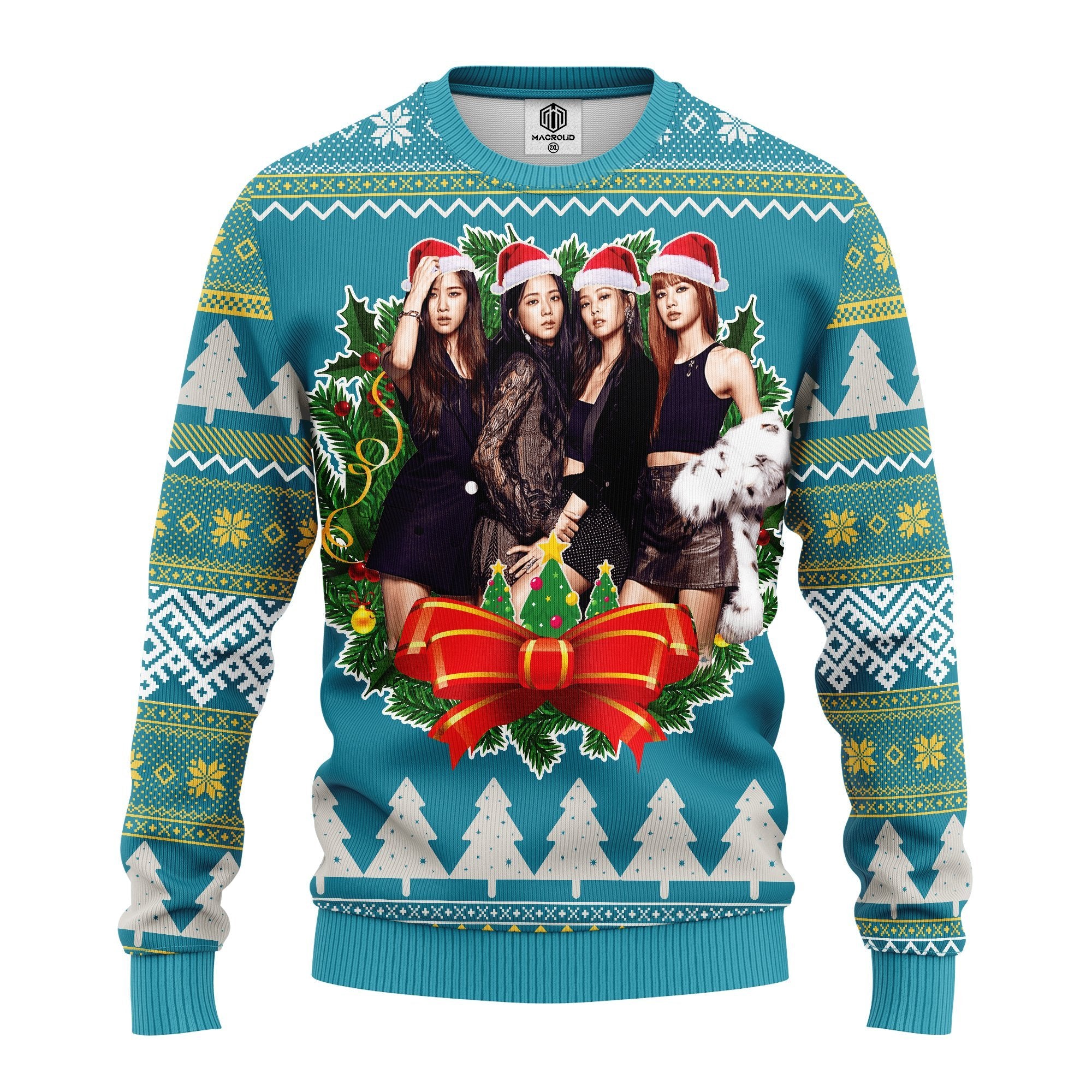 Blackpink Group V2 Ugly Christmas Sweater - Great Thanksgiving Gift Idea