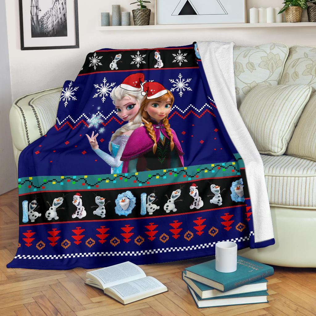 Blue Frozen Christmas Blanket - Perfect Holiday Gift Idea