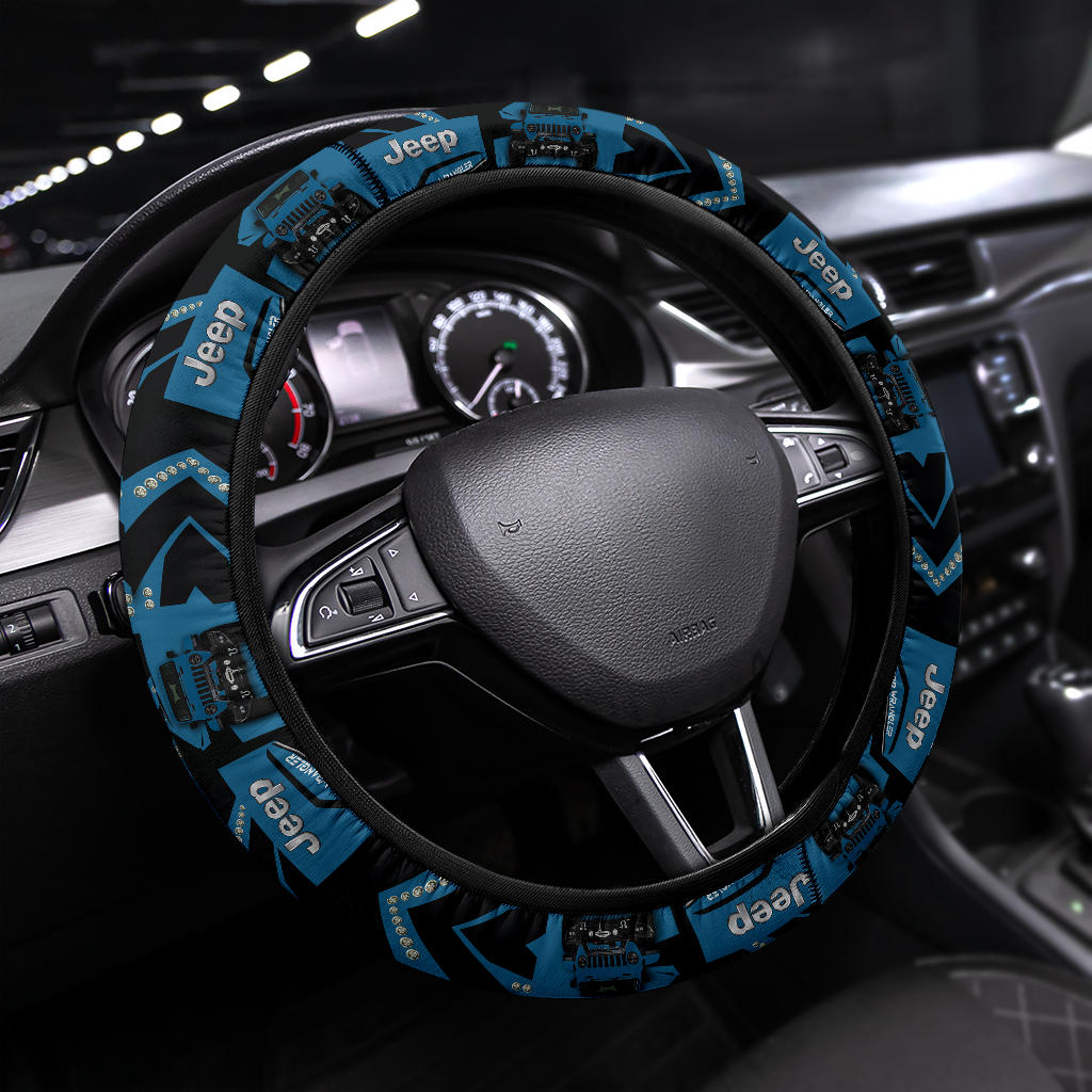 Blue Jeep Steering Wheel Cover for Cars - Model