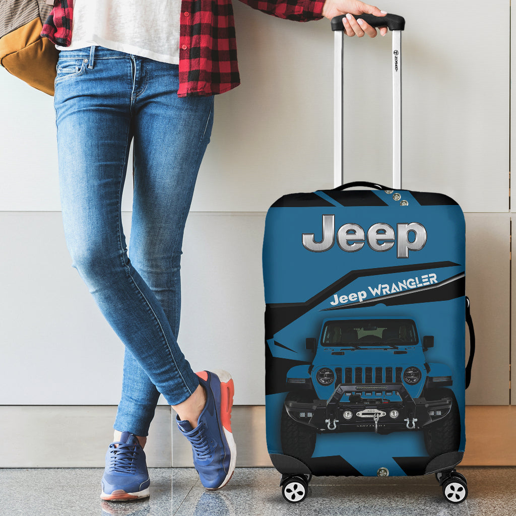 Blue Jeep Luggage Cover for Suitcase Protection and Travel Safety