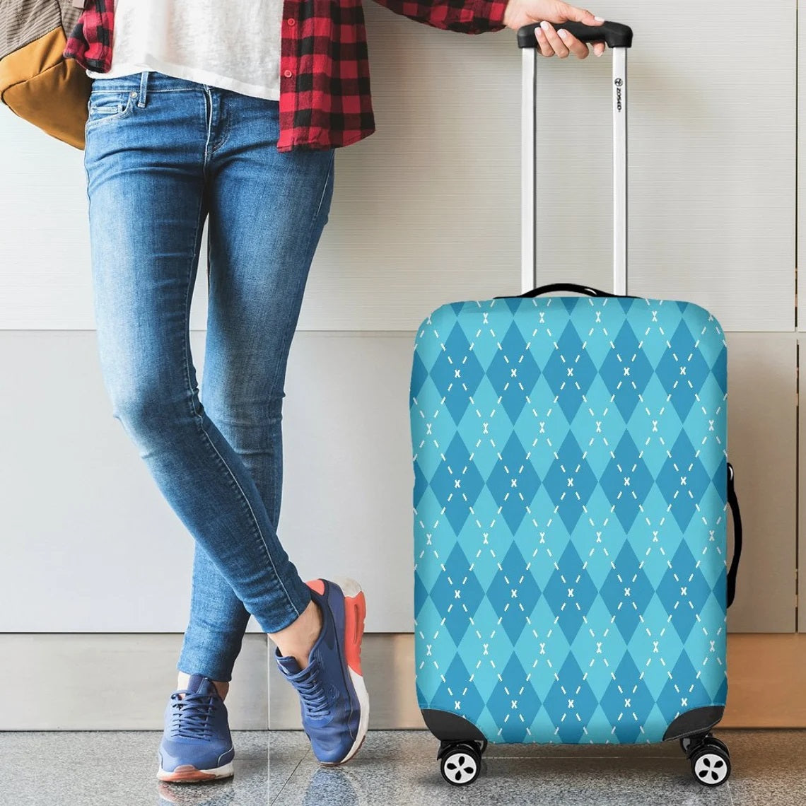 Luggage Cover Protector for Suitcase - Blue Color Travel Accessory