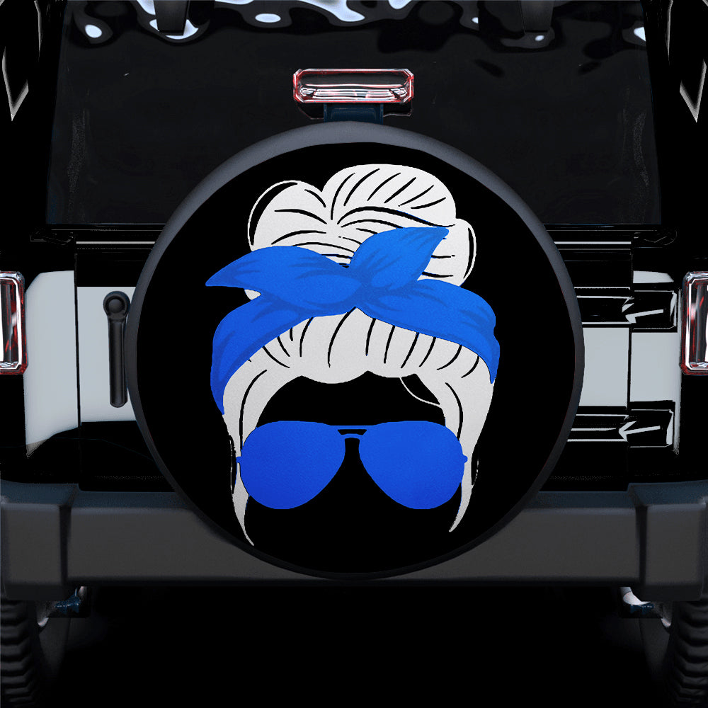 Blue Turban Girl Jeep Car Spare Tire Cover Gift for Campers