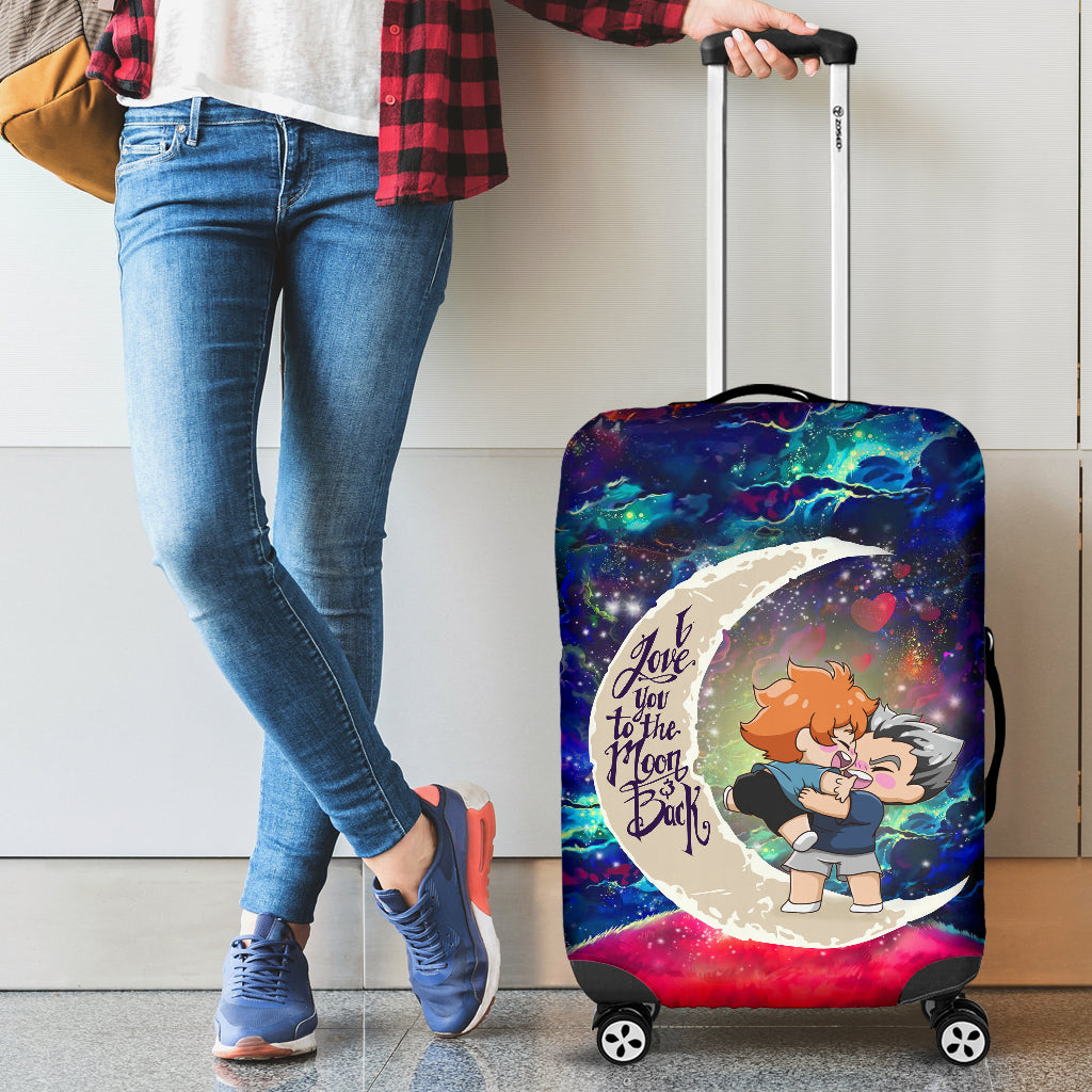 Love You To The Moon Galaxy Luggage Cover Suitcase Protector