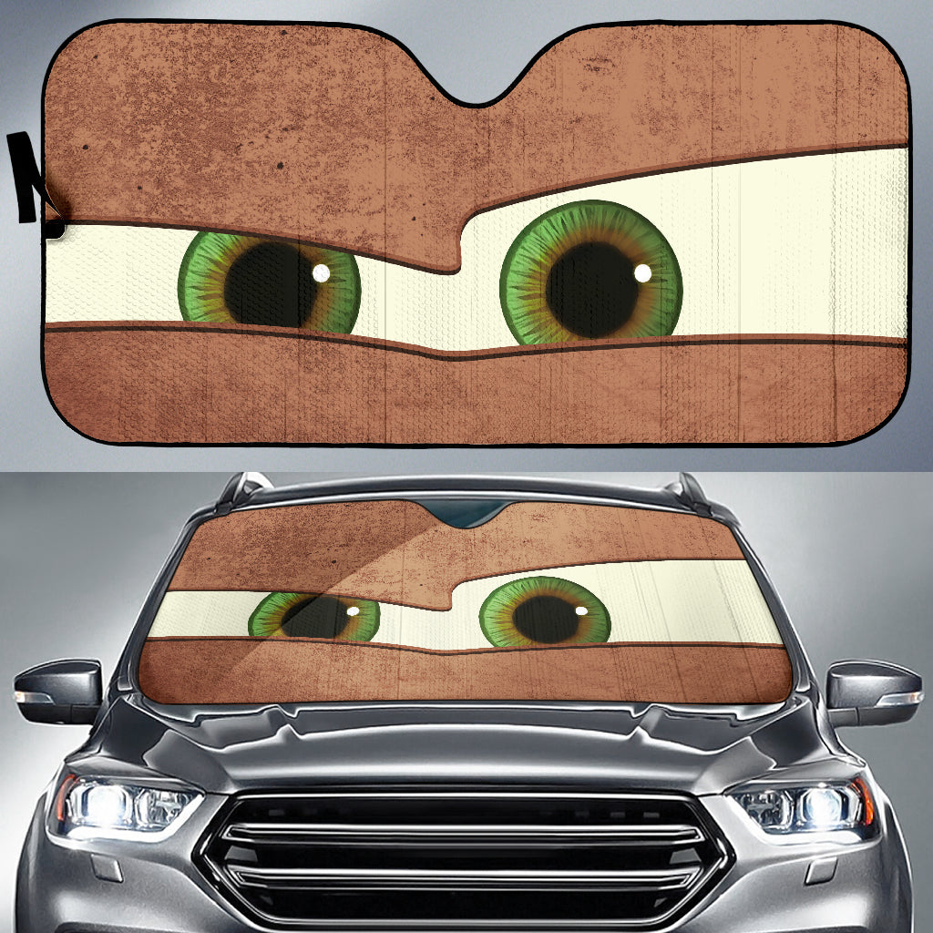 Brown Eyes Car Sunshades for Auto Protection from Sunlight