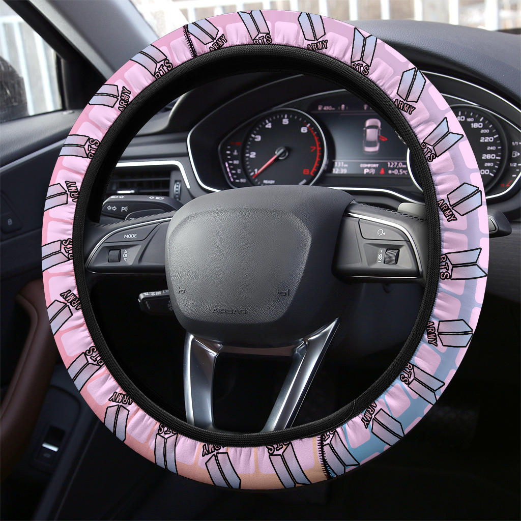 BTS Army Logo Custom Car Steering Wheel Cover Premium Quality 7241