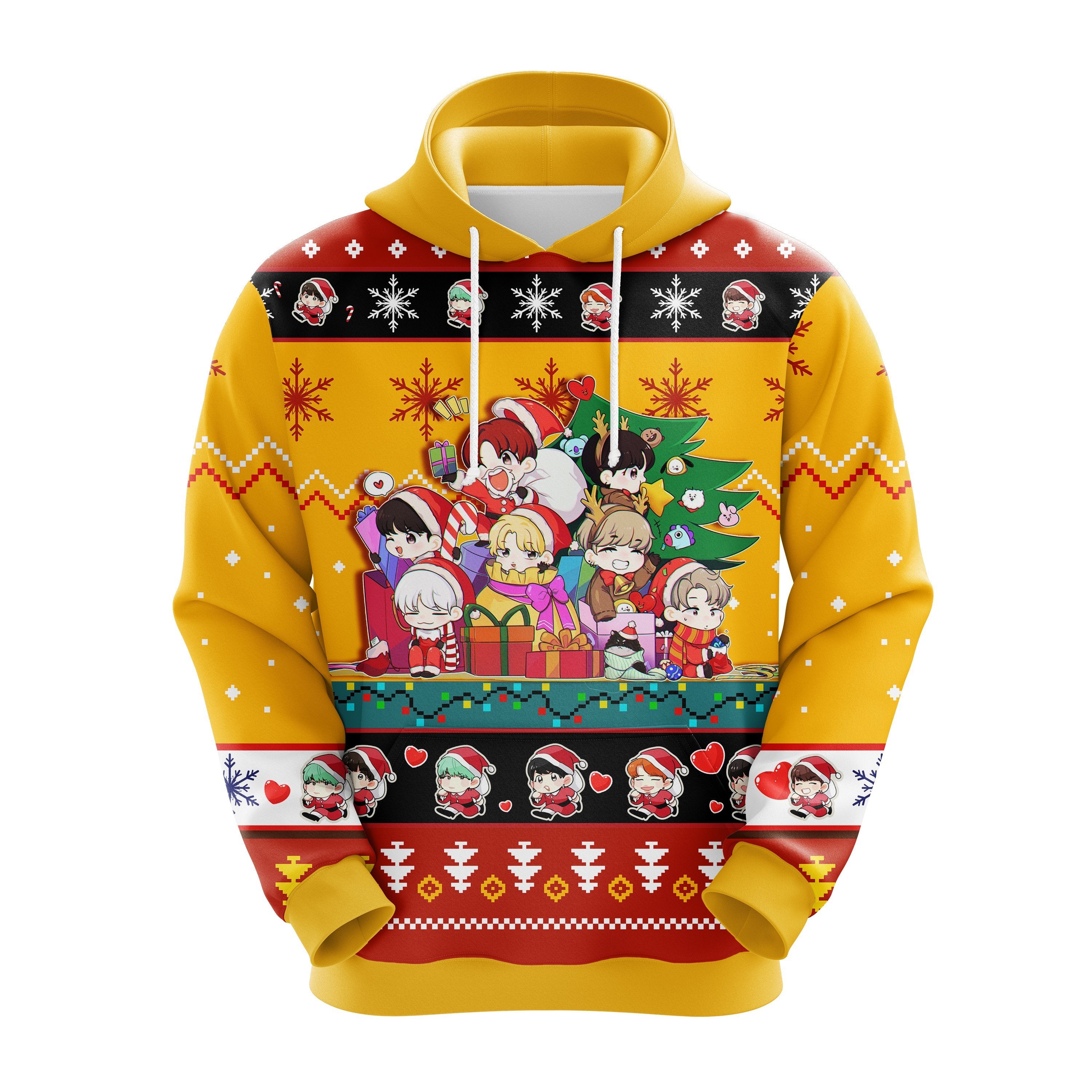 BTS Christmas Ugly Hoodie - Perfect Thanksgiving Gift Idea
