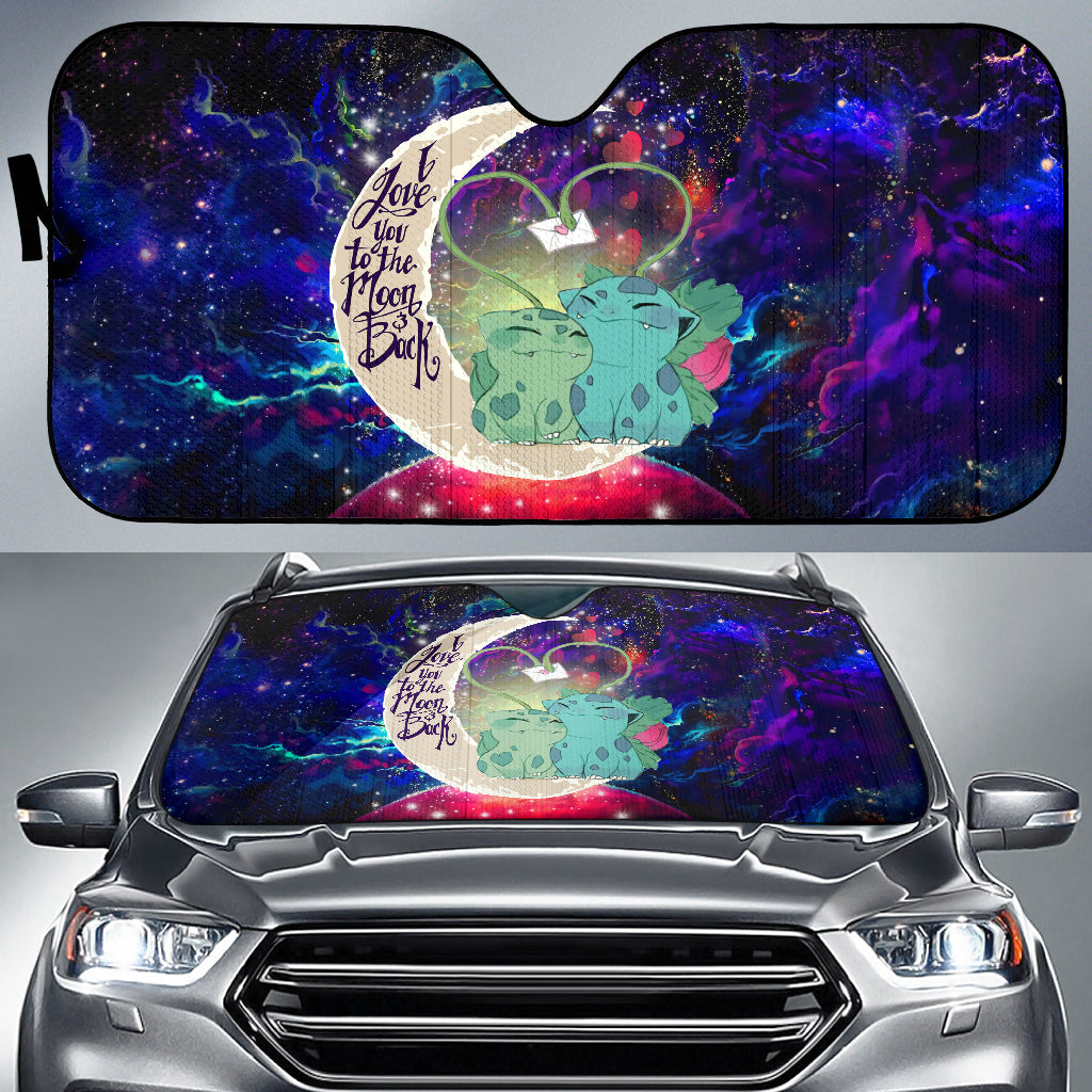 Bulbasaur Pokemon Love You To The Moon Galaxy Car Sunshades