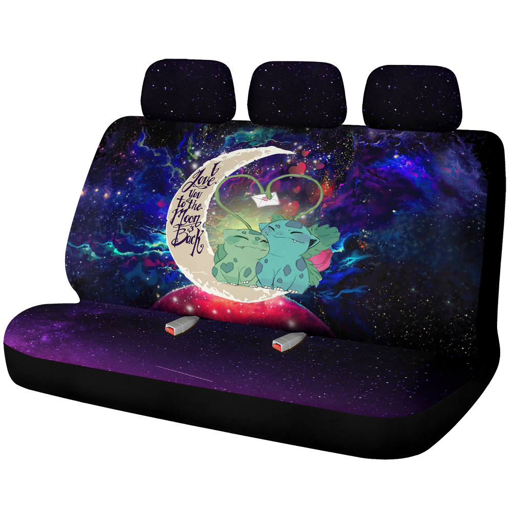 Bulbasaur Pokemon Love You To The Moon Galaxy Car Seat Covers