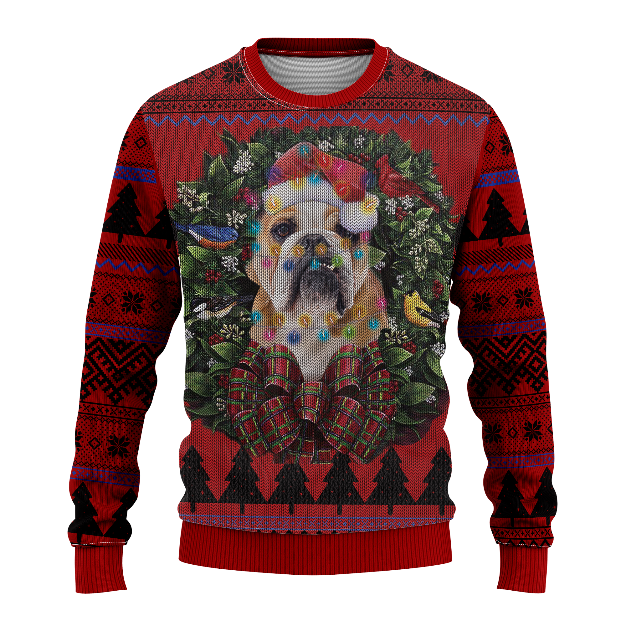 Bulldog Ugly Christmas Sweater for Thanksgiving Gift