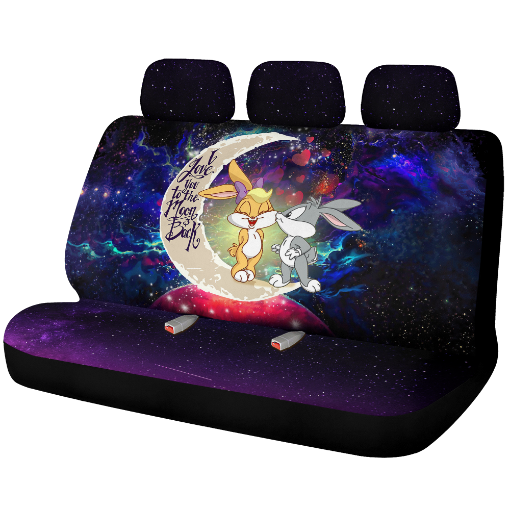 Bunny Couple Love You To The Moon Galaxy Car Seat Covers Protectors