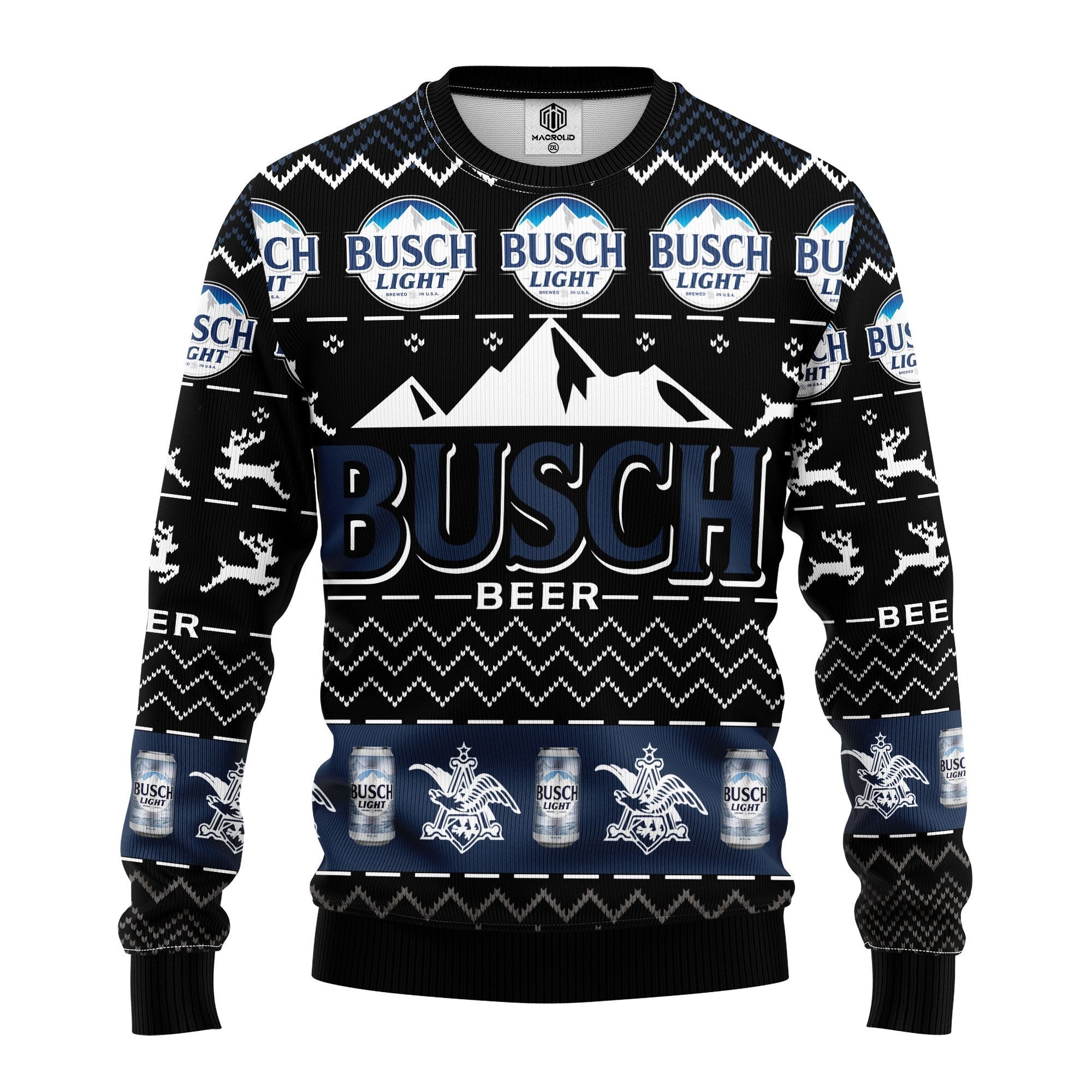 Busch Ugly Christmas Sweater for Thanksgiving Gift - Great Idea