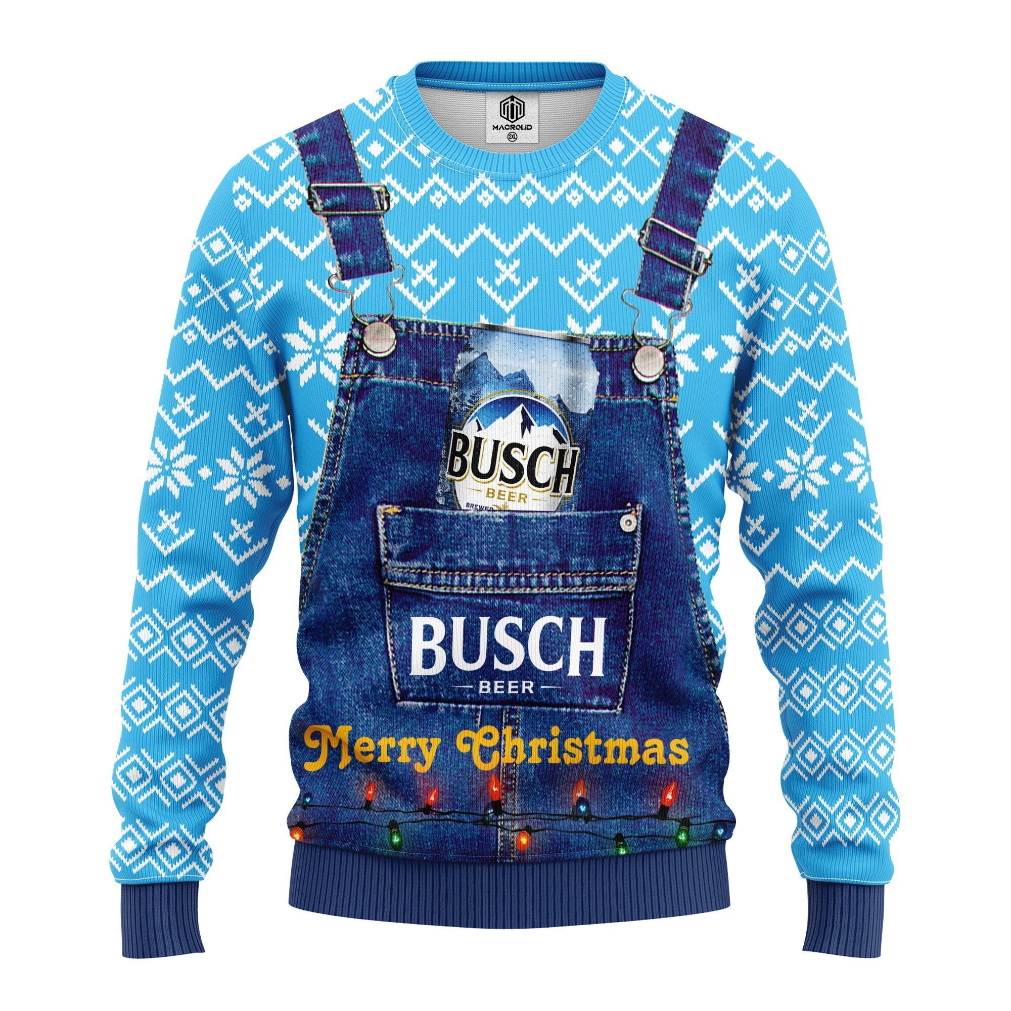 Busch Ugly Christmas Sweater for Thanksgiving Gift - Amazing Idea