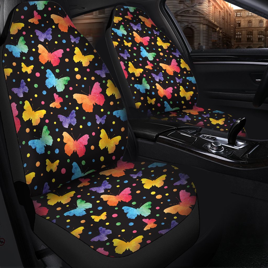Premium Butterfly Watercolor Custom Car Seat Covers Decor Protectors