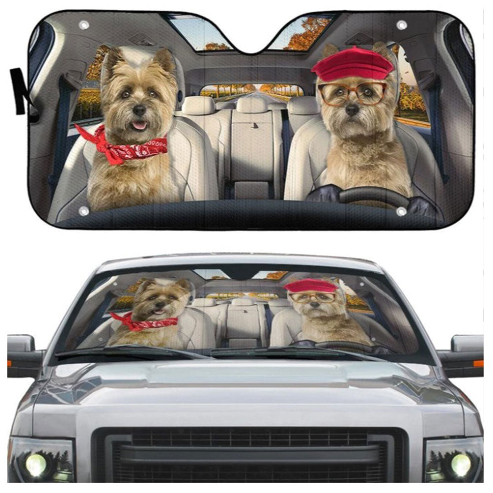 Cairn Terrier Dog Windshield Sun Shades Auto Accessories Decor Gift