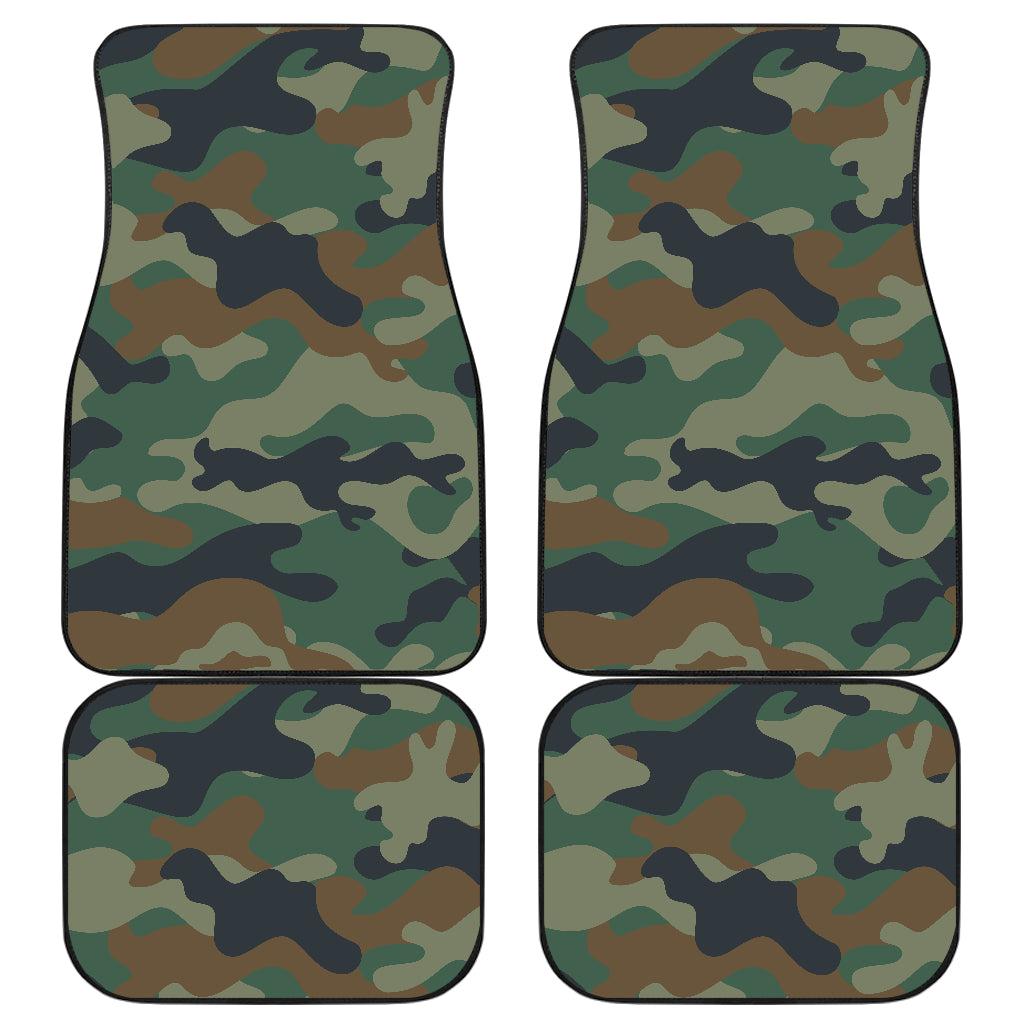Bright Green Camo Car Floor Mats - Durable Car Accessories