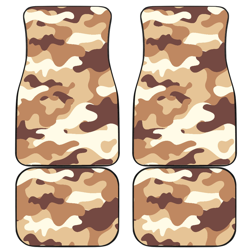 Bright Yellow Camo Car Floor Mats - Durable Car Accessories