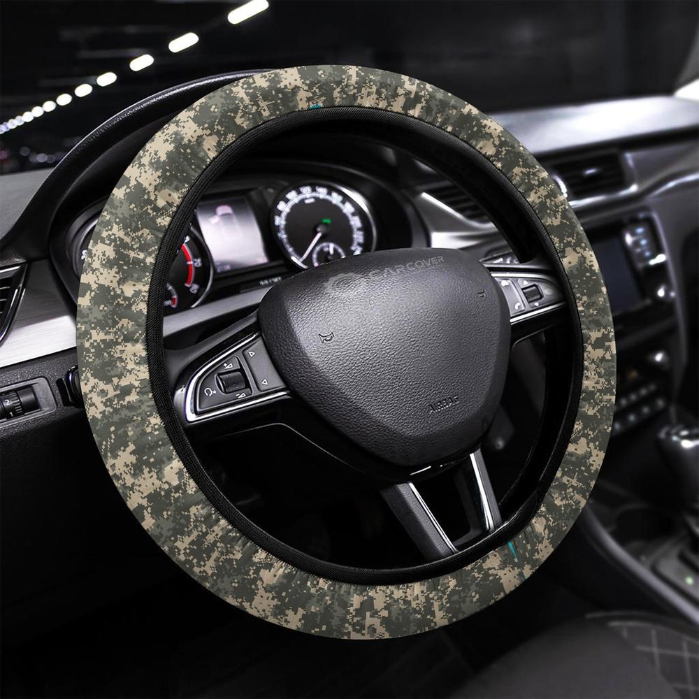 Custom US Army Camouflage Steering Wheel Cover for Cars