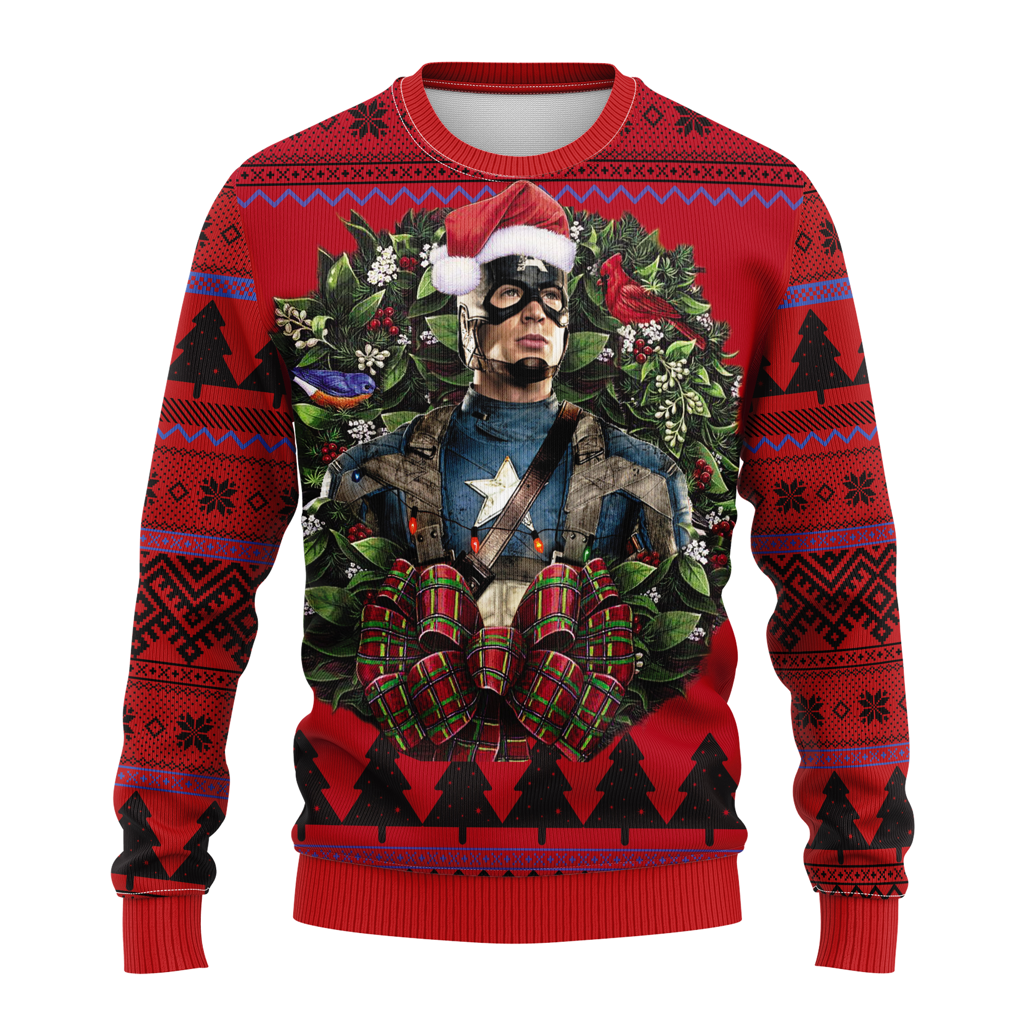 Captain America Ugly Christmas Sweater for Thanksgiving Gift