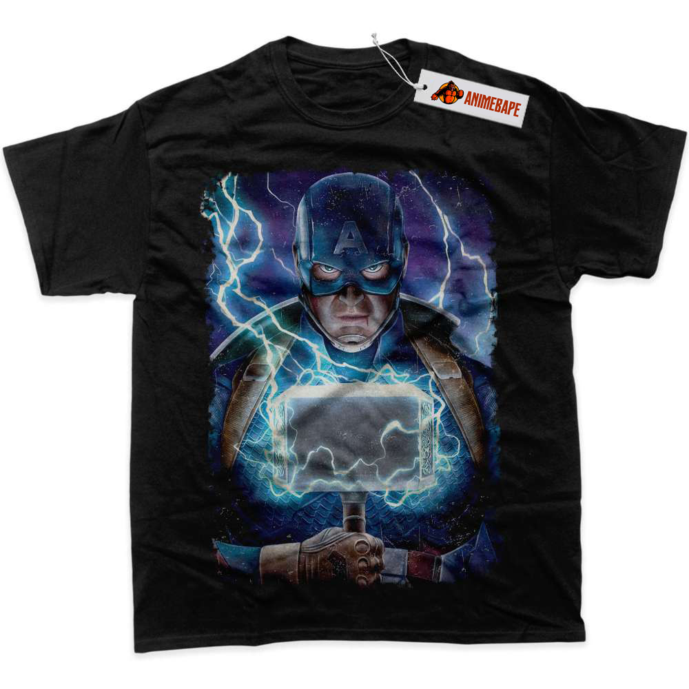 Captain America Graphic T-Shirt, Marvel Comics Apparel for Fans