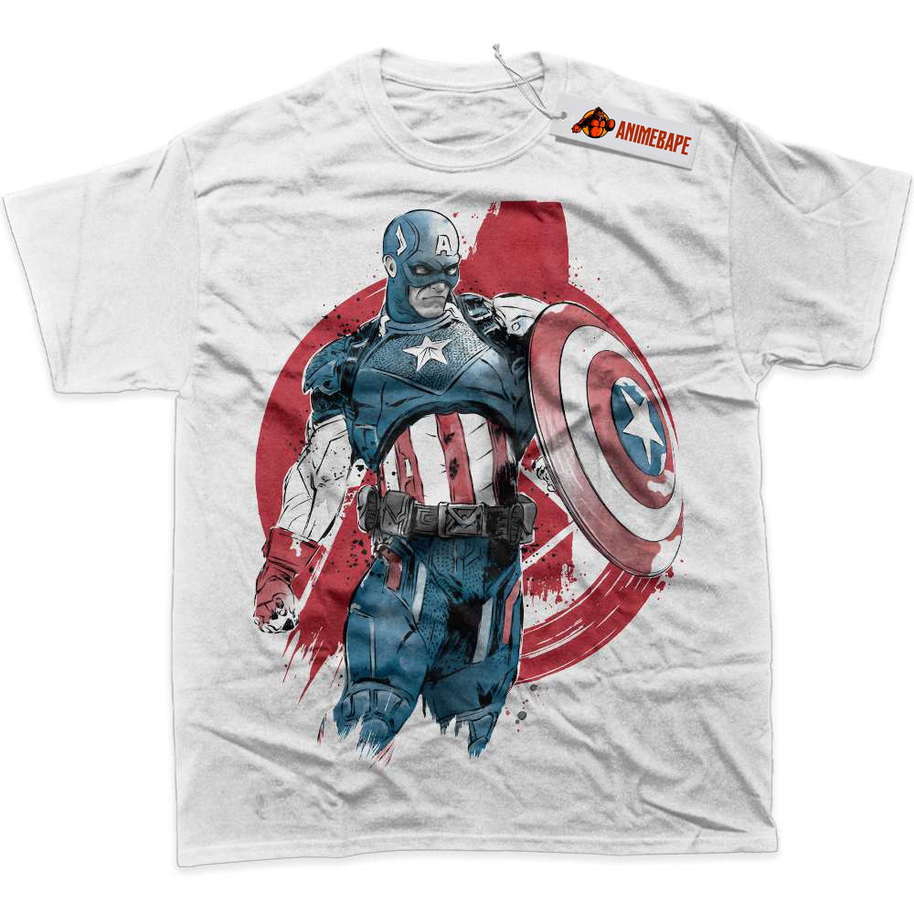 Captain America Graphic T-Shirt, Marvel Comics Apparel for Fans