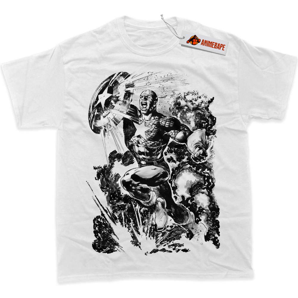 Captain America Marvel Comics Graphic Tee Shirt for Men and Women