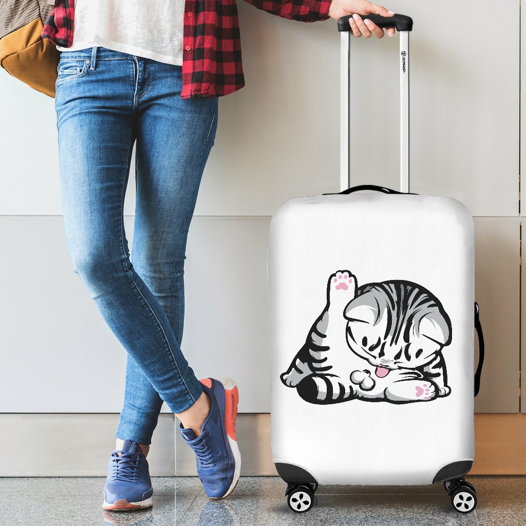 Cat Travel Luggage Protector Cover for Suitcase Cat