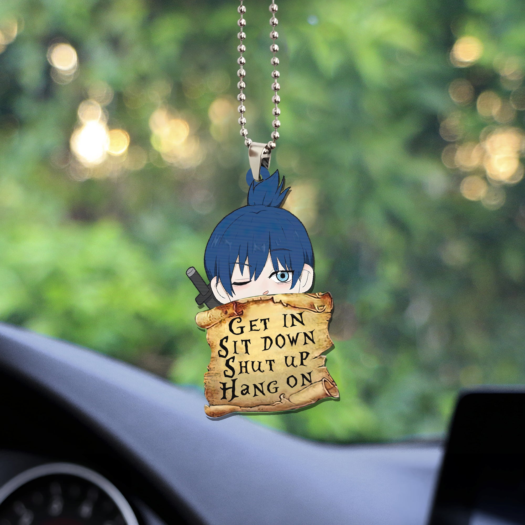 Chainsaw Man Aki Custom Shape Ornament Car Accessories for Decoration