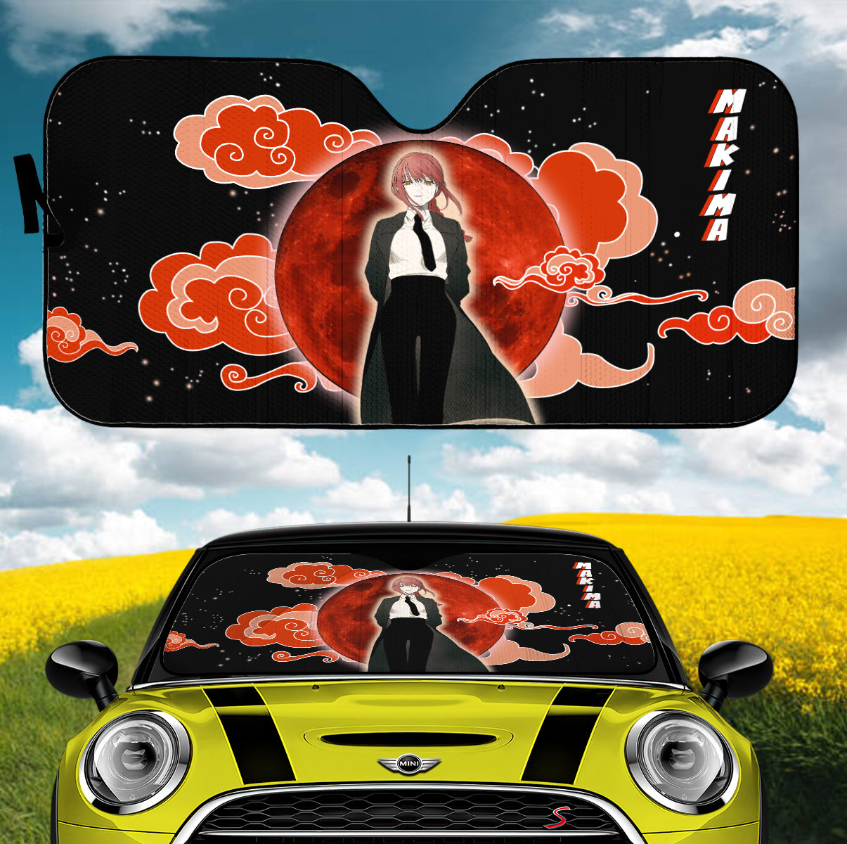 Chainsaw Man Makima Car Sunshades Auto Shades 7570110611611