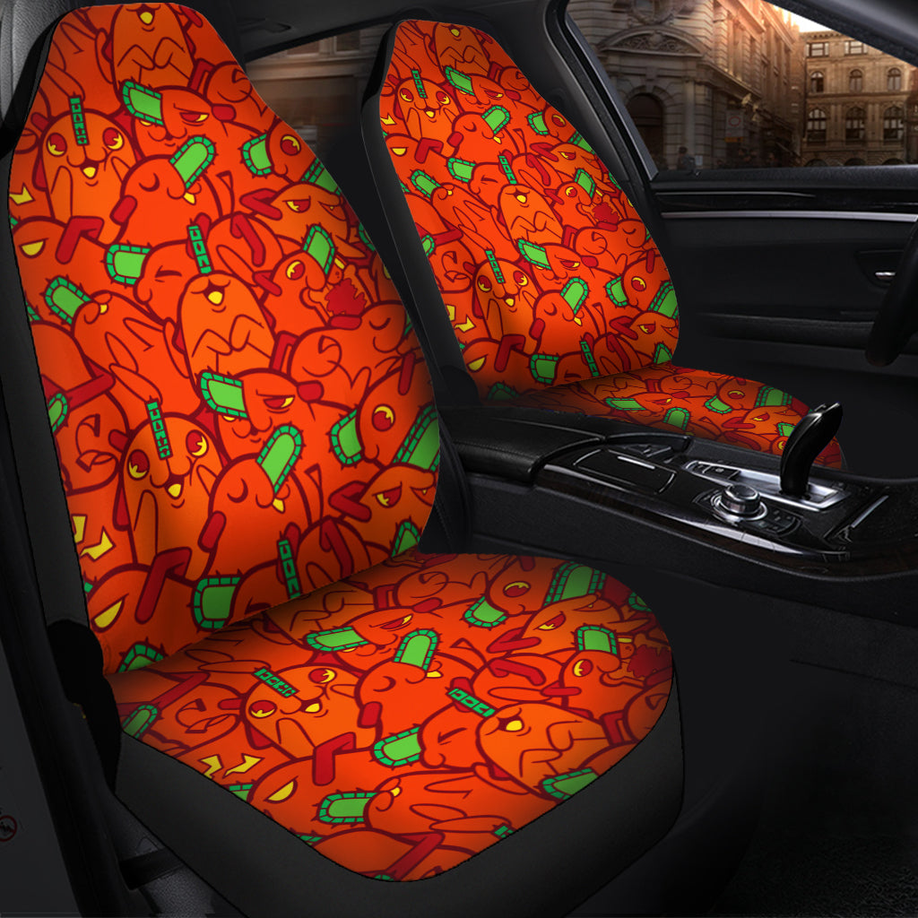 Chainsaw Man Pochita Custom Car Seat Covers Protectors Premium Quality