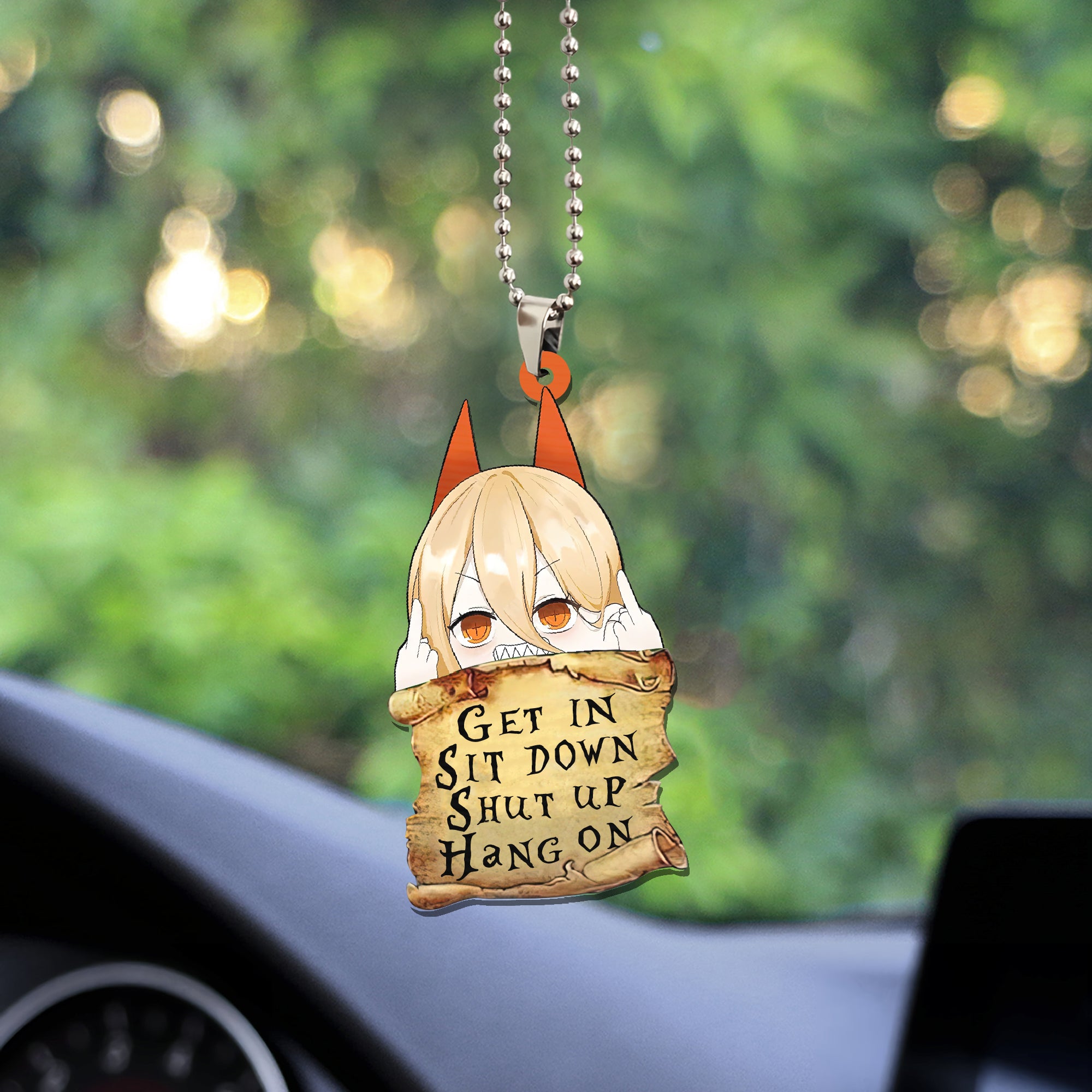 Chainsaw Man Power Custom Shape Ornament Car Accessories for Decoration