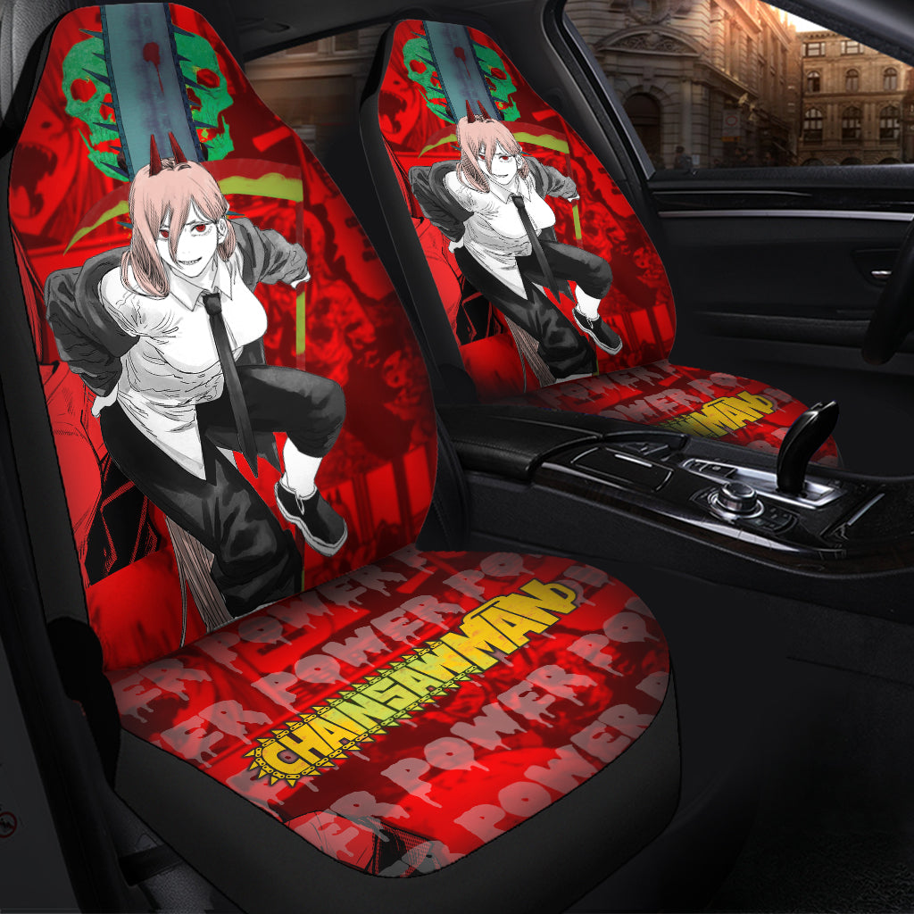 Chainsaw Man Premium Custom Car Seat Covers Decor Protectors