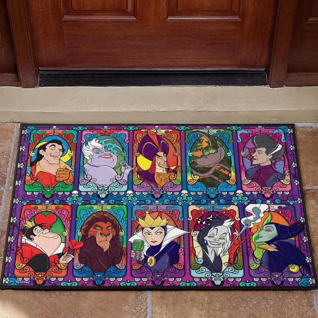 Funny Character Welcome Glass Doormat for Home Entryway