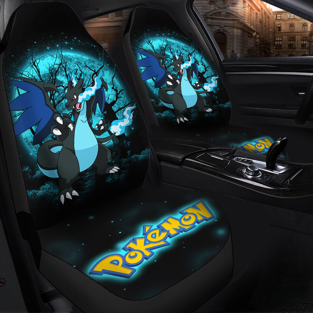 Charizard Mega X Custom Car Seat Covers Moonlight Decor Protectors