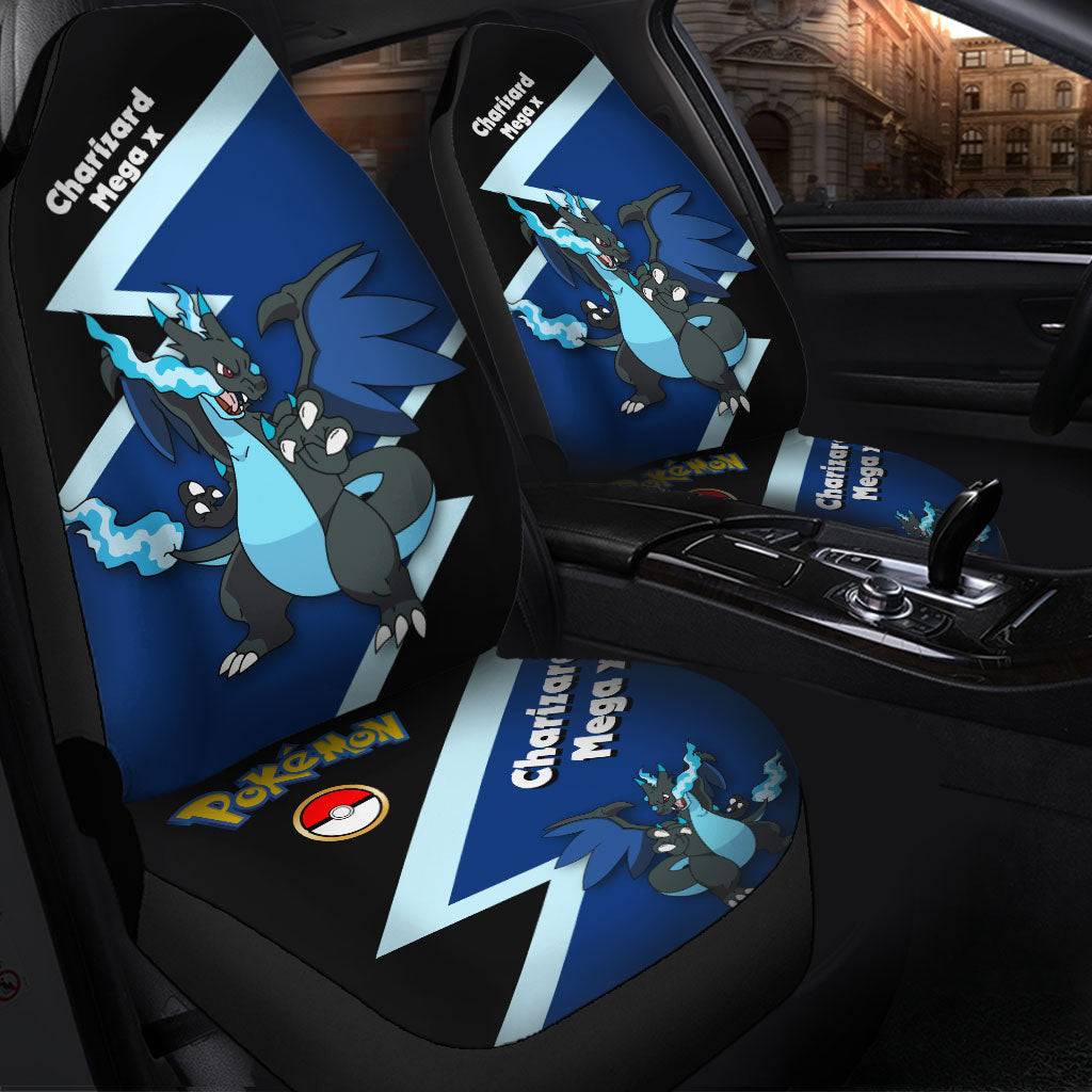 Charizard X Pokemon Premium Custom Car Seat Covers for Protection