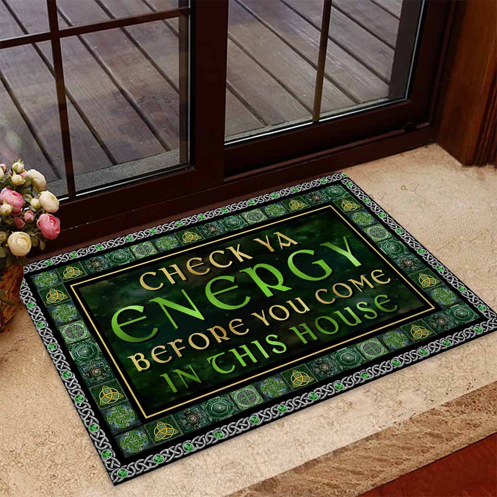 Check Ya Energy Doormat - Irish Home Decor for Entryway Design