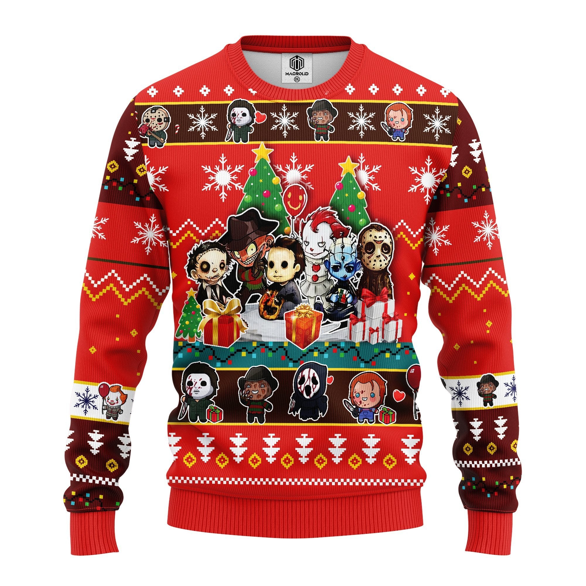 Chibi Horror Halloween Ugly Christmas Sweater Gift for Thanksgiving