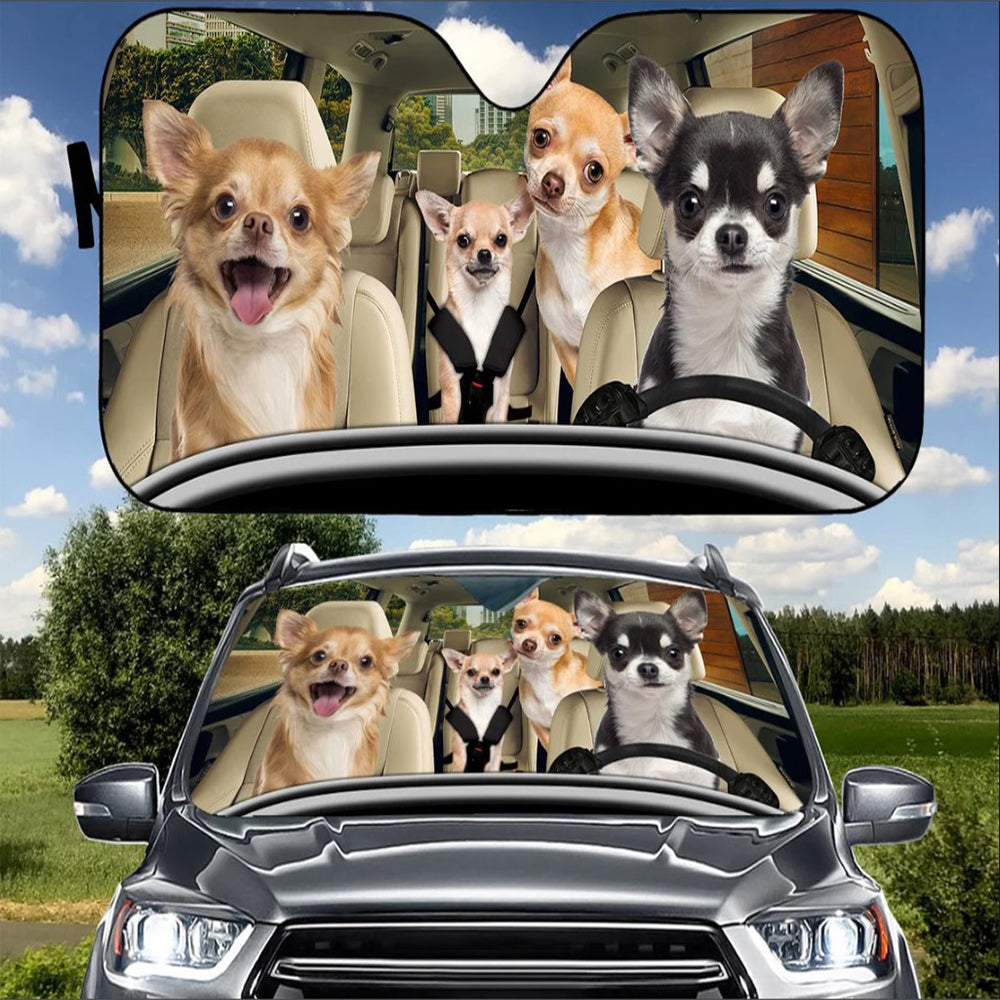Chihuahua Car Sunshades for Family Vehicles - Auto Sunshades
